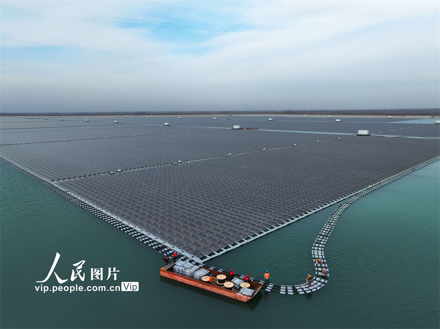 山東聊城：202兆瓦水上漂浮式光伏電站即將投產發電